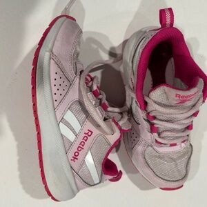 Reebok Double Hall Kid's Comfort Shoes‎ White Pink - Size 12.
